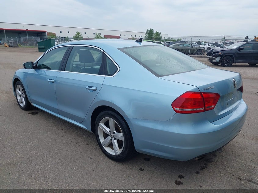 Vin: 1vwbp7a39dc140412, lot: 46267384, volkswagen passat 2.5l se 20133
