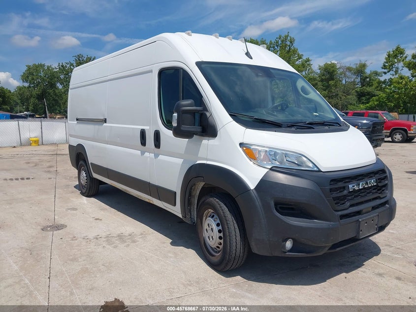 Vin: 3c6mrvhg2se549240, lot: 46267416, ram promaster 3500 tradesman high roof 159 wb w/pass seat 2025 img_1