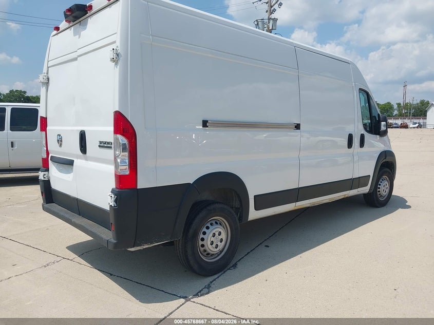 Vin: 3c6mrvhg2se549240, lot: 46267416, ram promaster 3500 tradesman high roof 159 wb w/pass seat 20254