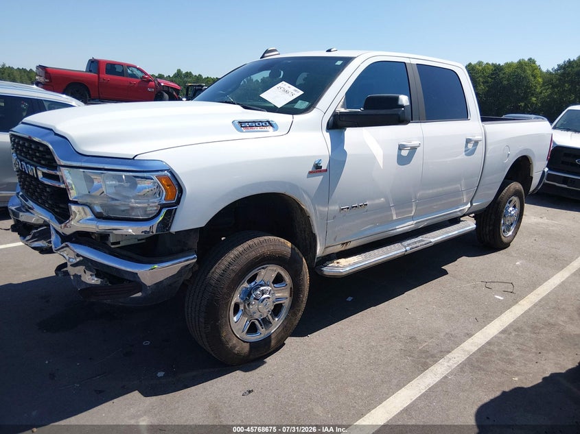Vin: 3c6ur5dl7ng119702, lot: 46267423, ram 2500 big horn  4x4 6'4 box 20222