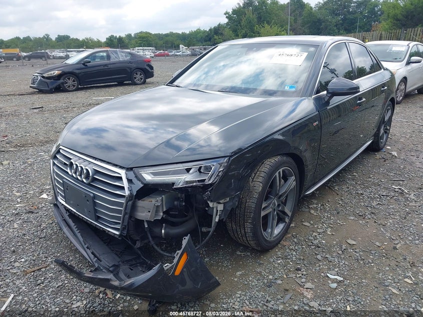 Vin: wauenaf49jn008106, lot: 46267476, audi a4 2.0t premium/2.0t tech premium 20182