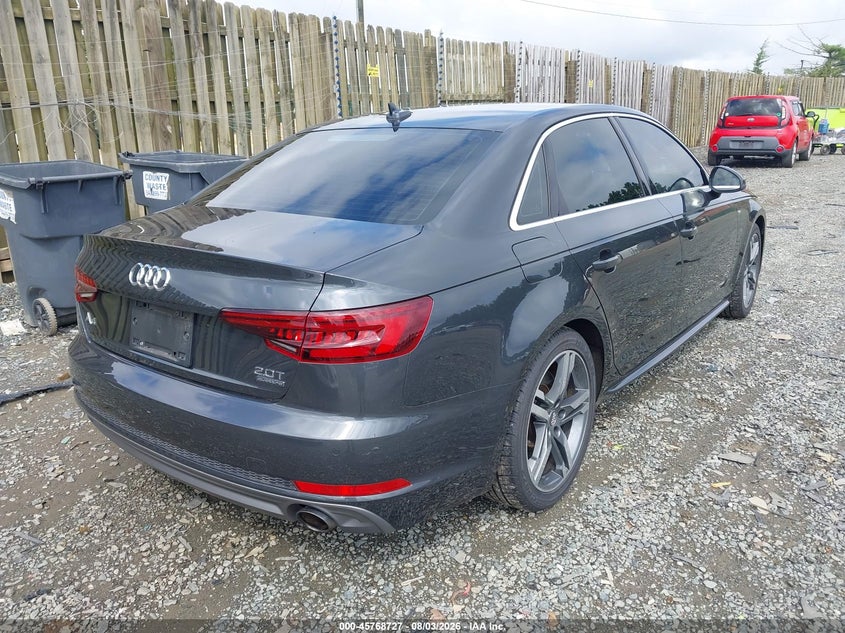 Vin: wauenaf49jn008106, lot: 46267476, audi a4 2.0t premium/2.0t tech premium 20184