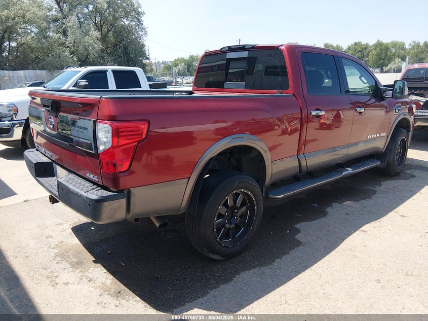 Vin: 1n6ba1f48gn513240, lot: 46267482, nissan titan xd platinum reserve diesel 20164