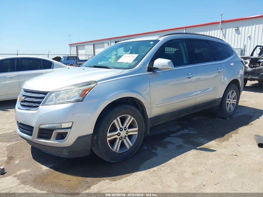 Vin: 1gnkrgkd7fj358827, lot: 46267497, chevrolet traverse lt 20152