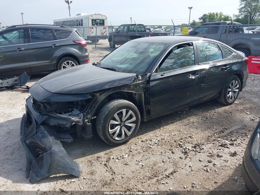 2025 Honda Civic, Front End, IAAI, VIN 2HGFE2F26SH511194 — photo 2