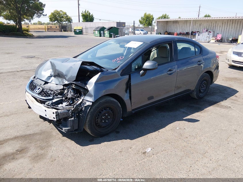 Vin: 19xfb2f57de256166, lot: 46267523, honda civic lx 20132