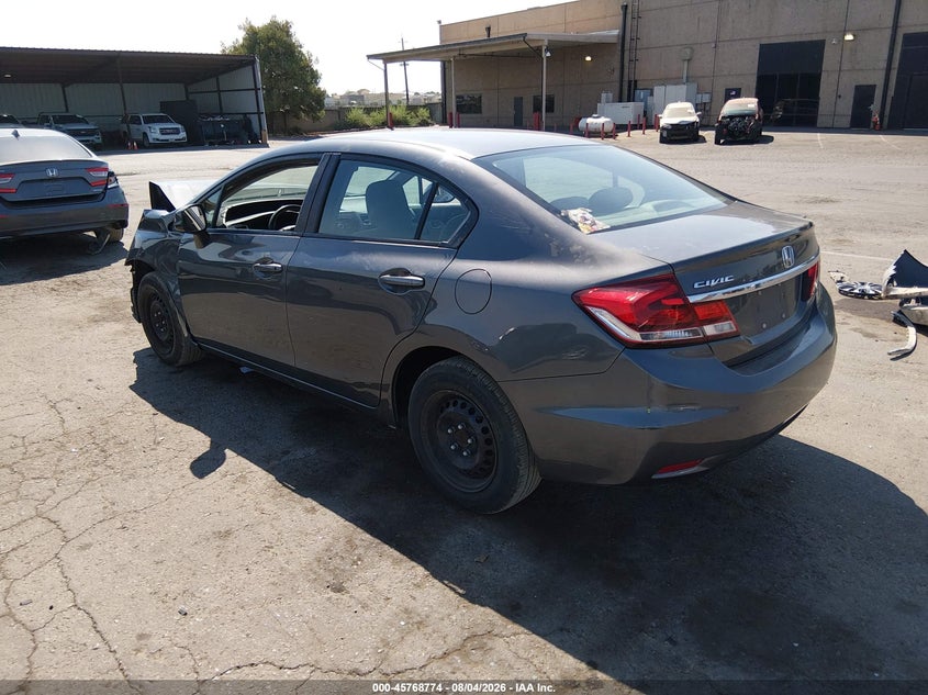 Vin: 19xfb2f57de256166, lot: 46267523, honda civic lx 20133