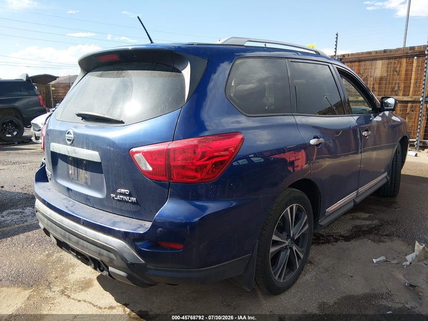 Vin: 5n1dr2mm6jc618287, lot: 46267541, nissan pathfinder platinum/s/sl/sv 20184