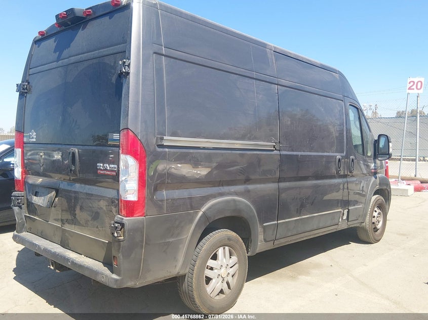 Vin: 3c6lrvcg9me531856, lot: 46267610, ram promaster 2500 high roof 136 wb 20214