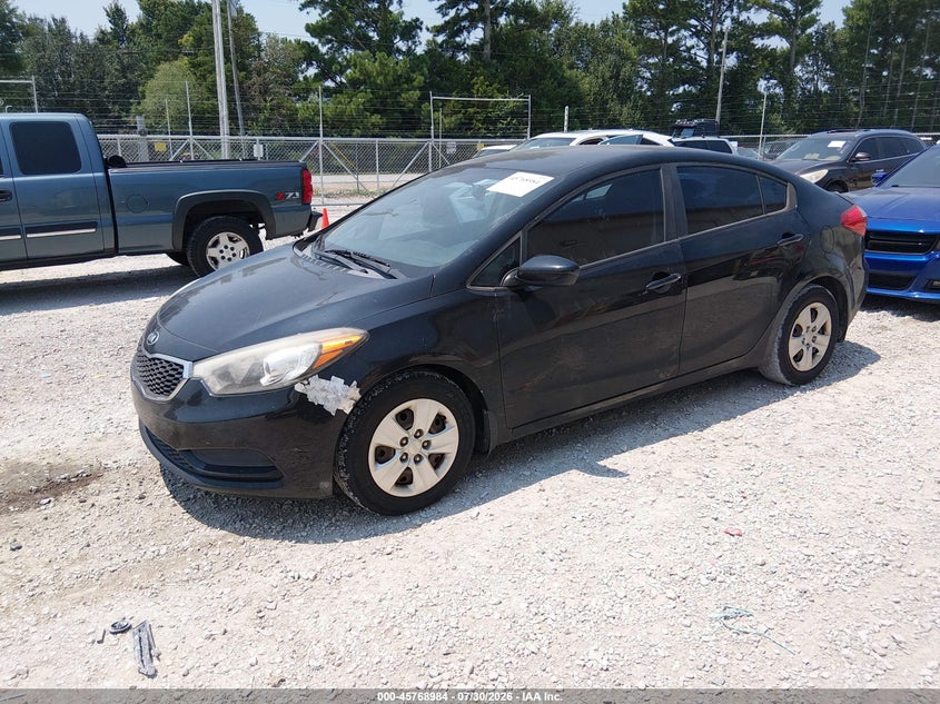 Vin: knafk4a68g5602623, lot: 46267733, kia forte lx 20162