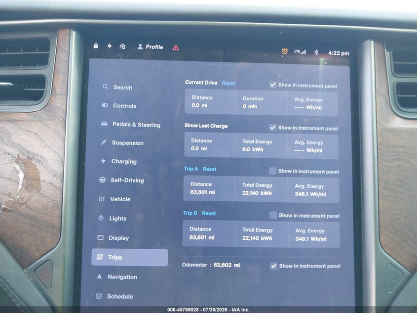 2020 TESLA MODEL X auction photo 7
