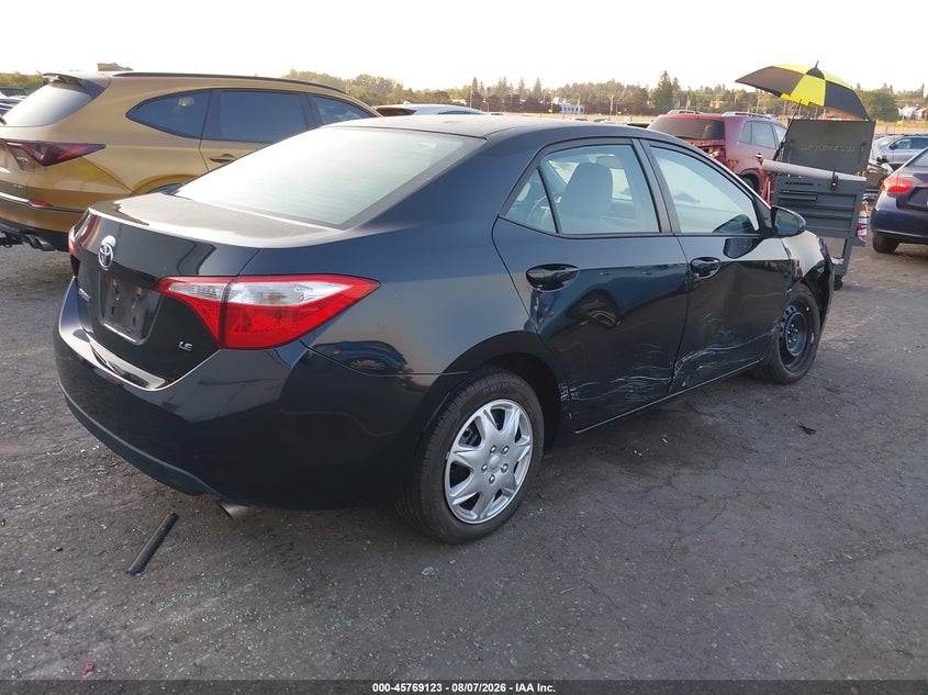 Vin: 5yfburhe3ep000878, lot: 46267872, toyota corolla le 20144