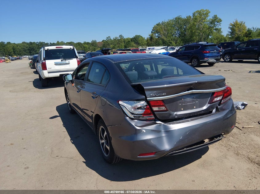 Vin: 19xfb2f7xfe090326, lot: 46267915, honda civic se 20153