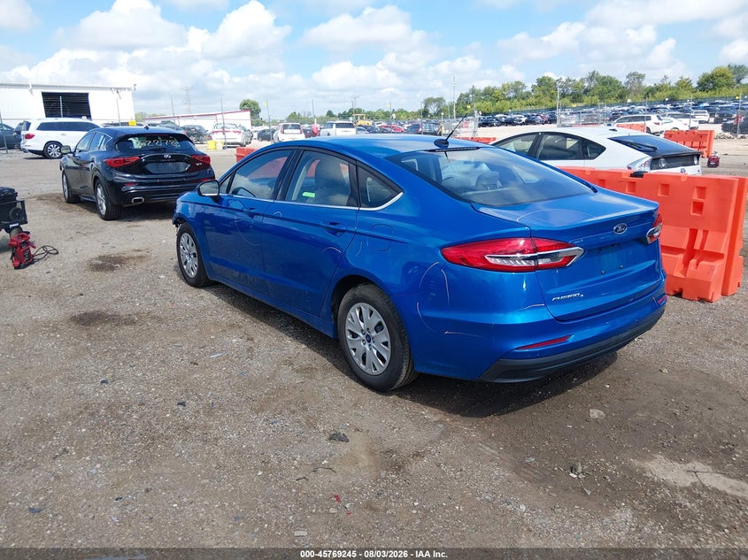 Vin: 3fa6p0g71kr281727, lot: 46267994, ford fusion s 20193