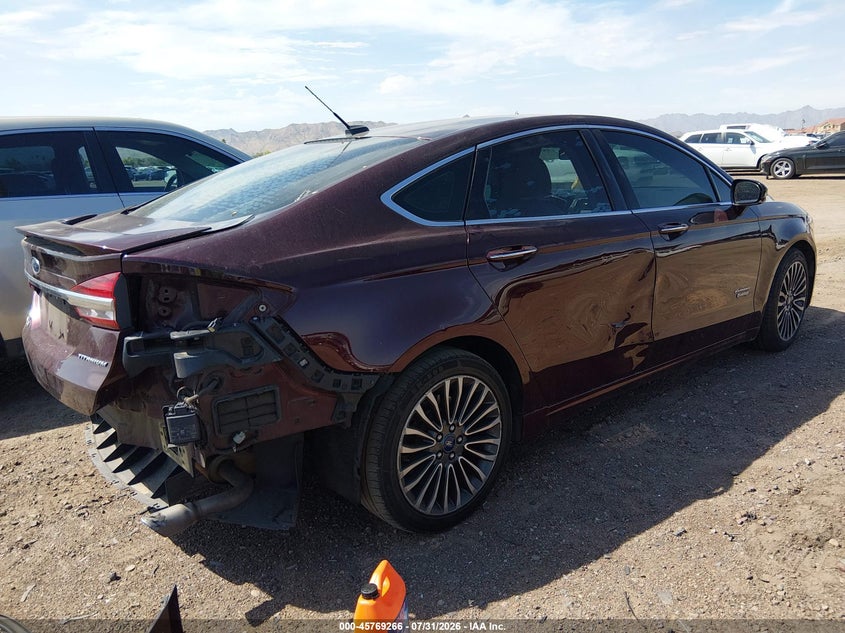 Vin: 3fa6p0su6hr147253, lot: 46268015, ford fusion energi titanium 20174