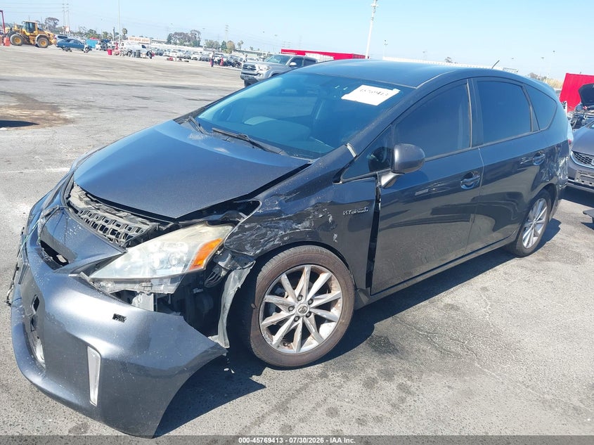 Vin: jtdzn3eu0c3088590, lot: 46268162, toyota prius v five 20122