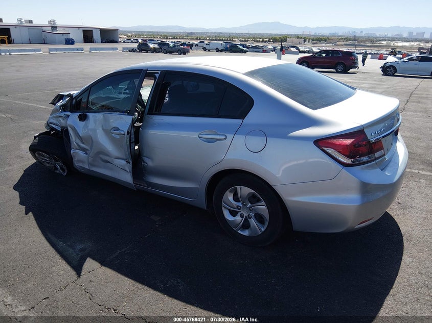 Vin: 19xfb2f56de094692, lot: 46268170, honda civic lx 20133