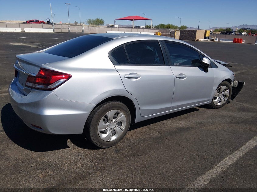 Vin: 19xfb2f56de094692, lot: 46268170, honda civic lx 20134