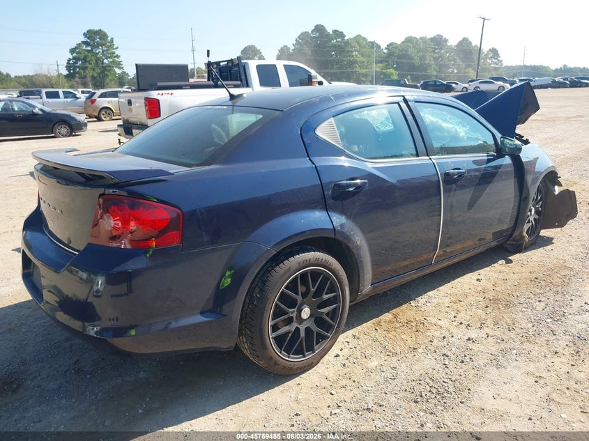 Vin: 1c3cdzag6dn552889, lot: 46268234, dodge avenger se v6 20134