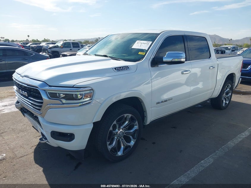 Vin: 1c6srfkt7kn897114, lot: 46268242, ram 1500 longhorn  4x4 5'7 box 20192