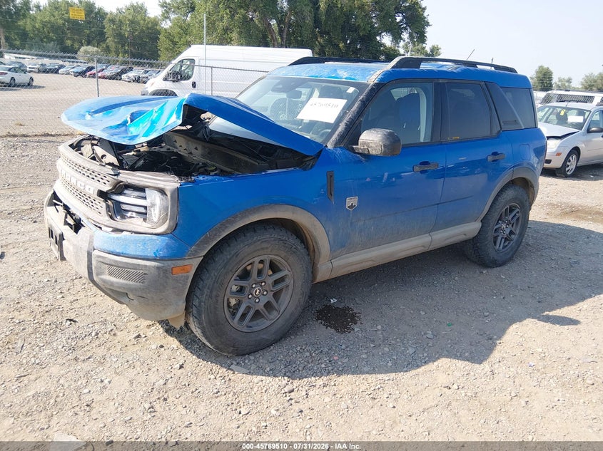 Vin: 3fmcr9bnxsrf13173, lot: 46268259, ford bronco sport big bend 20252