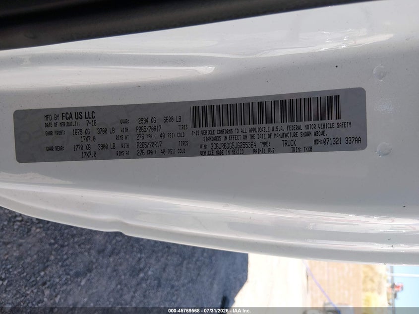 2018 RAM 1500 TRUCK 3.6L V-6 DOHC, VVT, 305HP