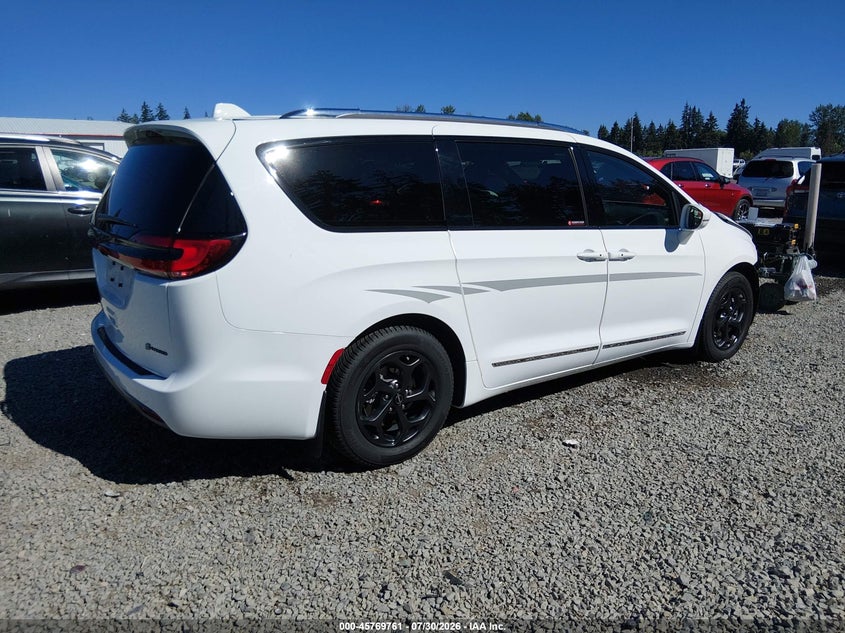 Vin: 2c4rc1l7xnr225908, lot: 46268510, chrysler pacifica hybrid touring l 20224