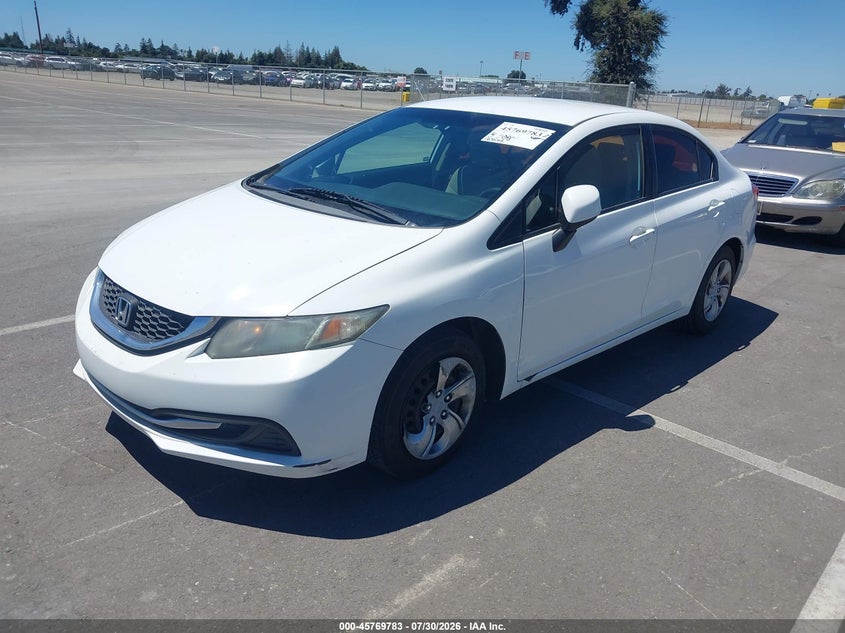 Vin: 19xfb2f57de257091, lot: 46268532, honda civic lx 20132