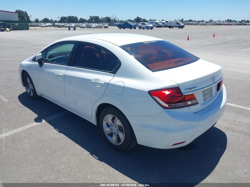 Vin: 19xfb2f57de257091, lot: 46268532, honda civic lx 20133