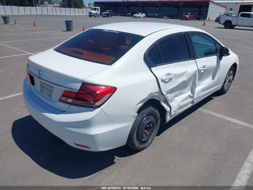 Vin: 19xfb2f57de257091, lot: 46268532, honda civic lx 20134