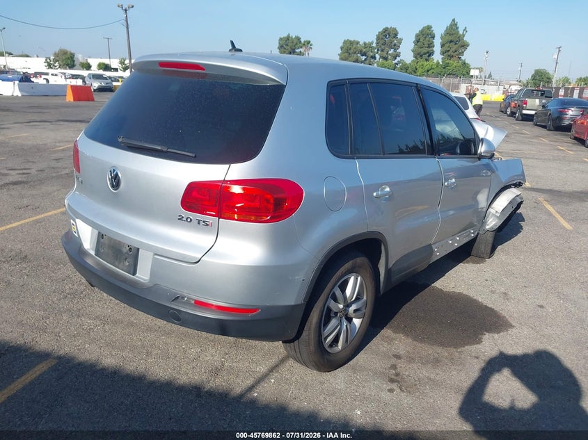 Vin: wvgav7ax5dw540517, lot: 46268611, volkswagen tiguan s 20134