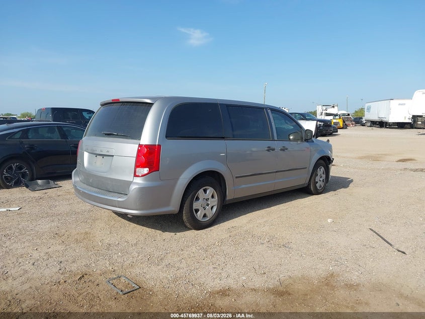 Vin: 2c4rdgbg4dr653604, lot: 46268686, dodge grand caravan american value pkg 20134