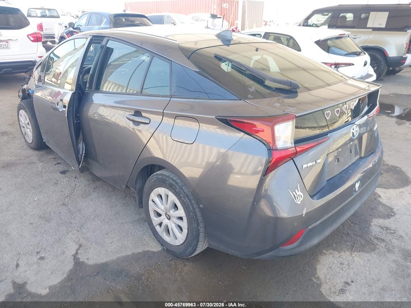 Vin: jtdkarfu9k3097088, lot: 46268712, toyota prius le 20193