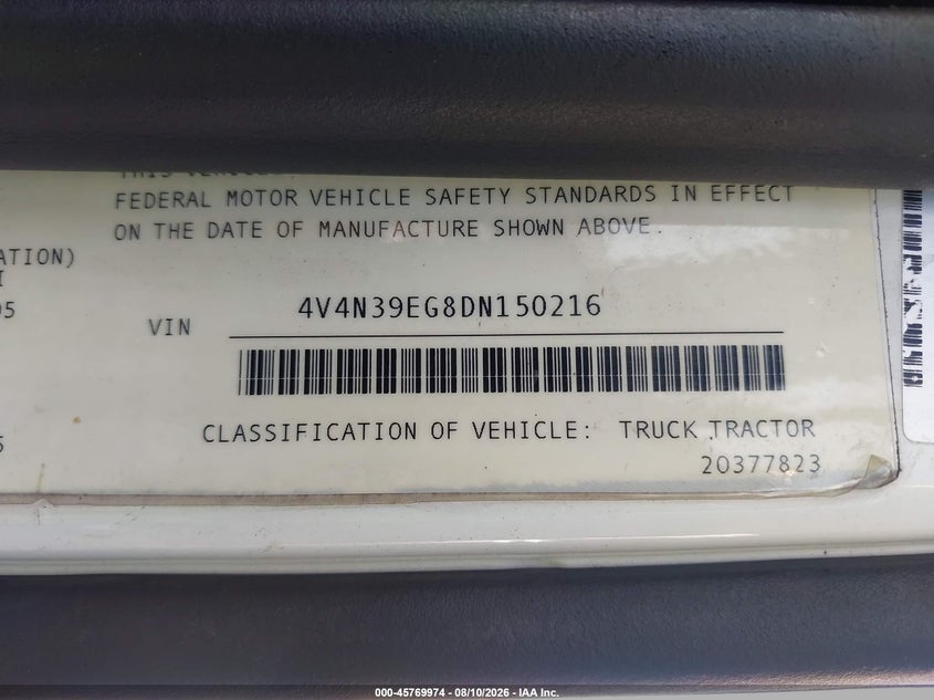 2013 VOLVO VN auction photo 8
