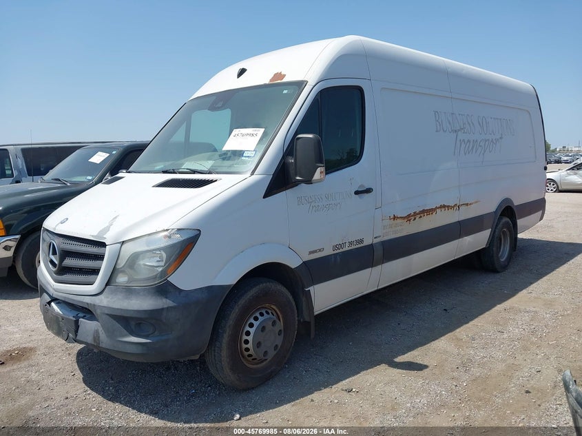 Vin: wd3pf1cd8gp187100, lot: 46268734, mercedes-benz sprinter 3500 high roof 20162