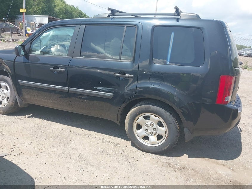 Vin: 5fnyf4h29db079724, lot: 46268800, honda pilot lx 20133