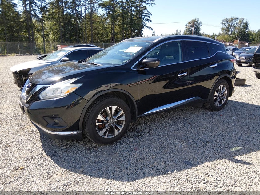 Vin: 5n1az2mh0gn164511, lot: 46268858, nissan murano sl 20162