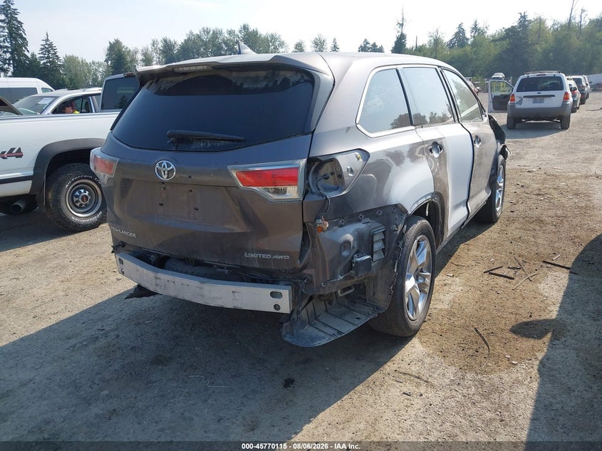 Vin: 5tddkrfh9fs148618, lot: 46268864, toyota highlander limited platinum v6 20154