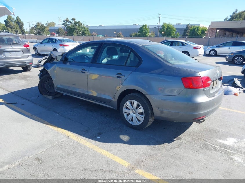 Vin: 3vw2k7aj1bm382846, lot: 46268865, volkswagen jetta 2.0l s 20113