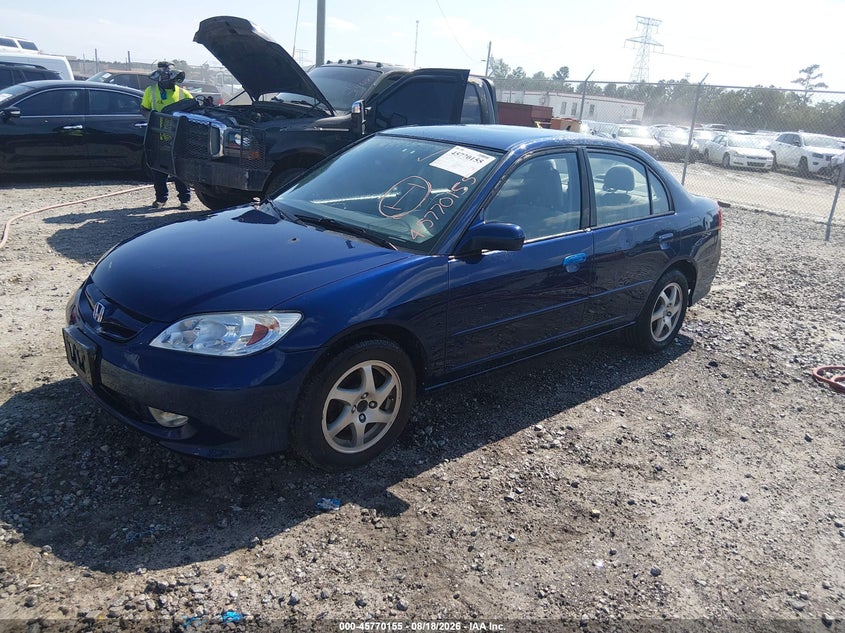 2005 Honda Civic, Звичайний знос, IAAI, VIN 2HGES16585H509265 — фото 2