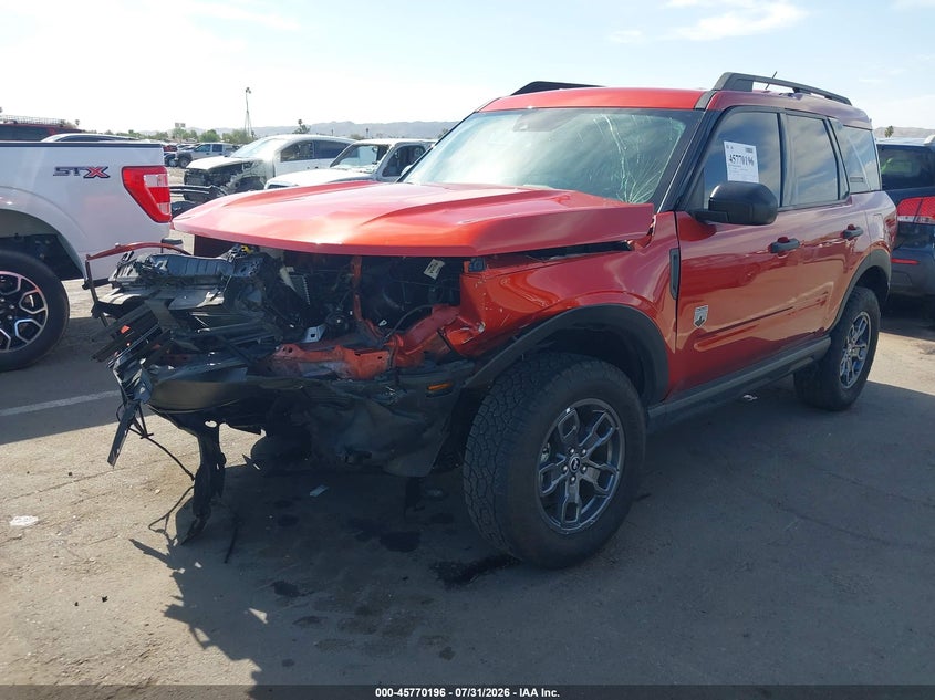 Vin: 3fmcr9b69nre06984, lot: 46268945, ford bronco sport big bend 20222