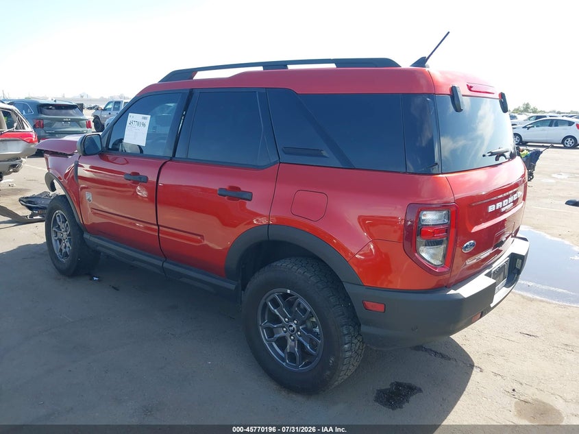 Vin: 3fmcr9b69nre06984, lot: 46268945, ford bronco sport big bend 20223