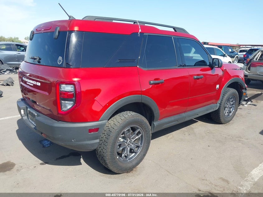 Vin: 3fmcr9b69nre06984, lot: 46268945, ford bronco sport big bend 20224