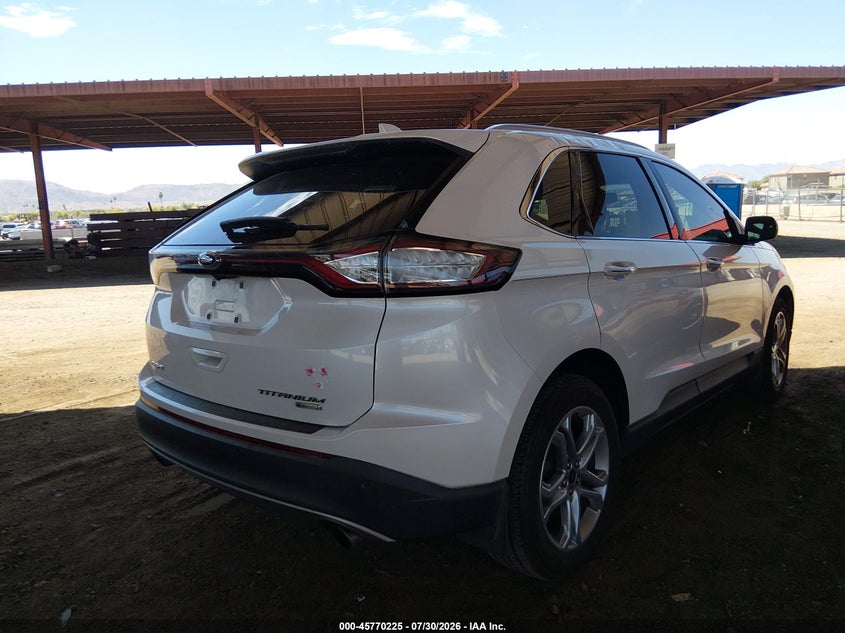 Vin: 2fmpk3k94hbc37036, lot: 46268974, ford edge titanium 20174