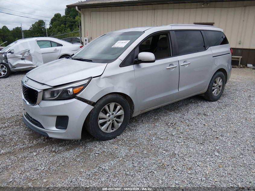Vin: kndmb5c1xg6196095, lot: 46268990, kia sedona lx 20162