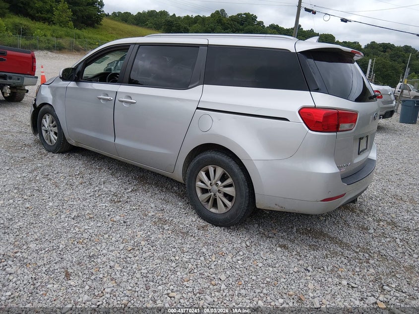 Vin: kndmb5c1xg6196095, lot: 46268990, kia sedona lx 20163
