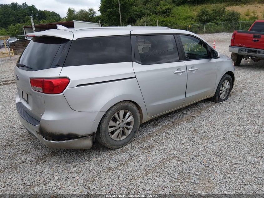 Vin: kndmb5c1xg6196095, lot: 46268990, kia sedona lx 20164