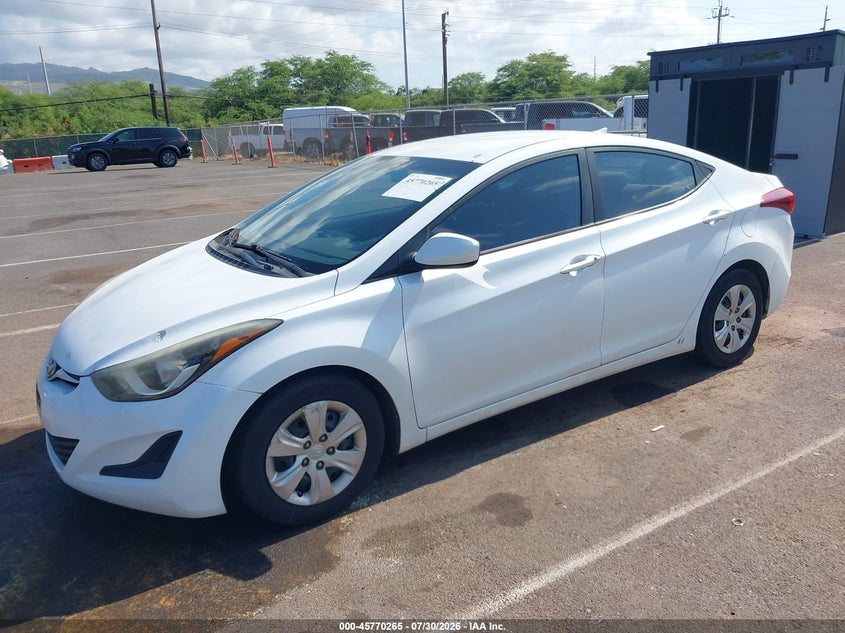 2016 Hyundai Elantra, Обычный износ, IAAI, VIN 5NPDH4AE5GH740118 — фото 2