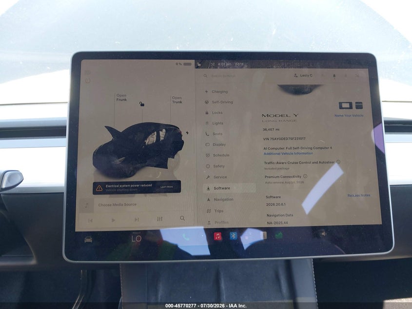 2025 TESLA MODEL Y auction photo 7
