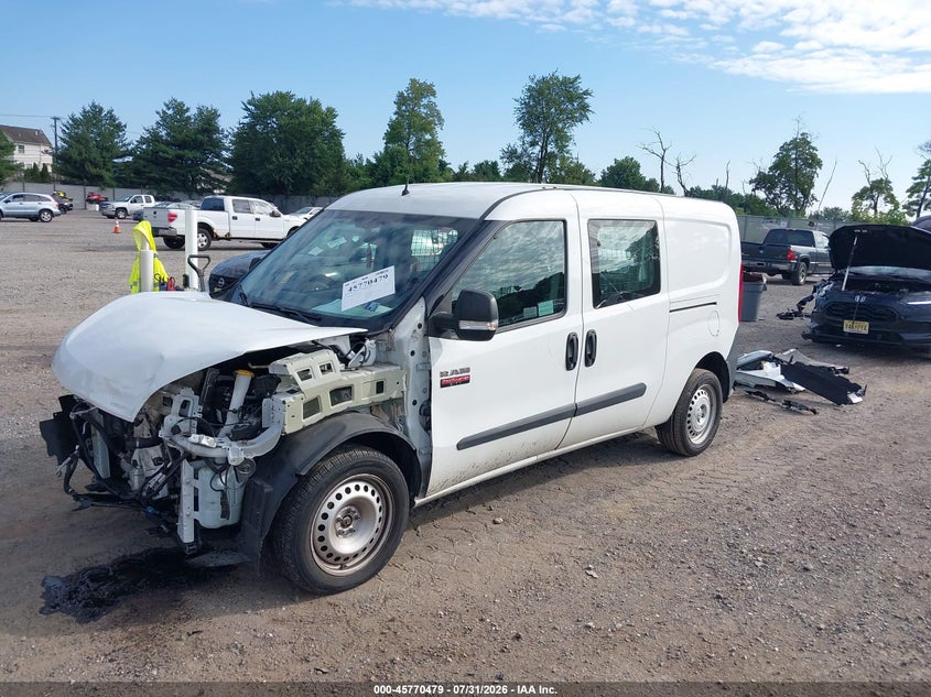 Vin: zfbhrfab0m6t34210, lot: 46269259, ram promaster city tradesman 20212